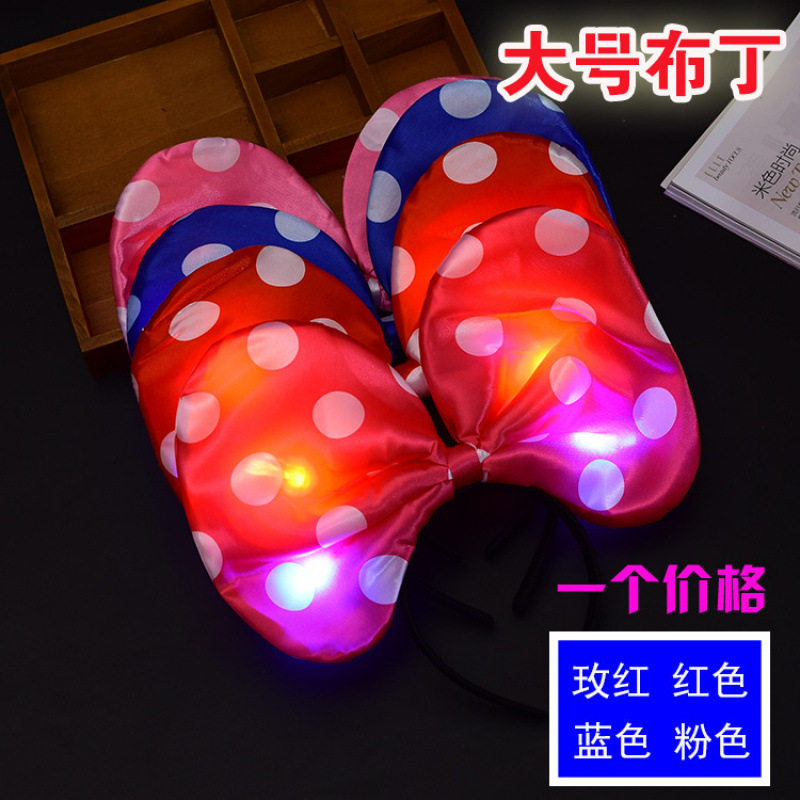 Concierto de apoyo accesorios luminosos toque de cabeza corn de ciervo corn de buey corn de cabello bandas de lámpara orejas de conejo corona al por mayor