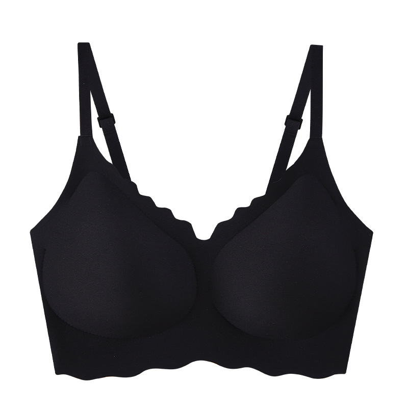 Alta calidad delgada suave soporte de color de contraste sin costuras ropa interior de las mujeres Copa fija empuja hacia arriba anti-flacidez belleza espalda deportes chaleco