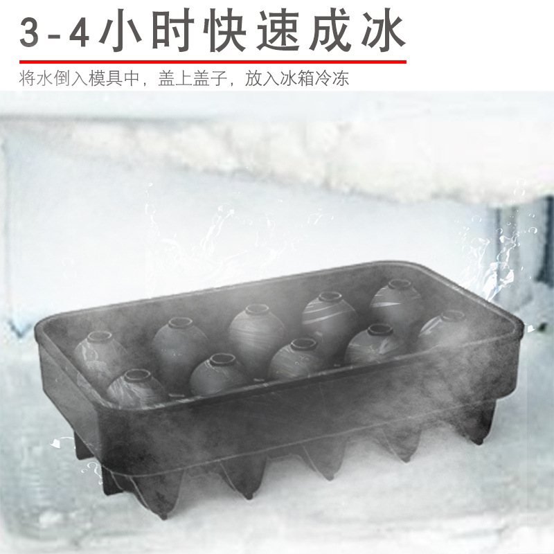 Transfronterizos cráneo molde de hielo 6 10 cráneo silicona molde de hielo de celosía de hielo de whisky mezclar caja de hielo