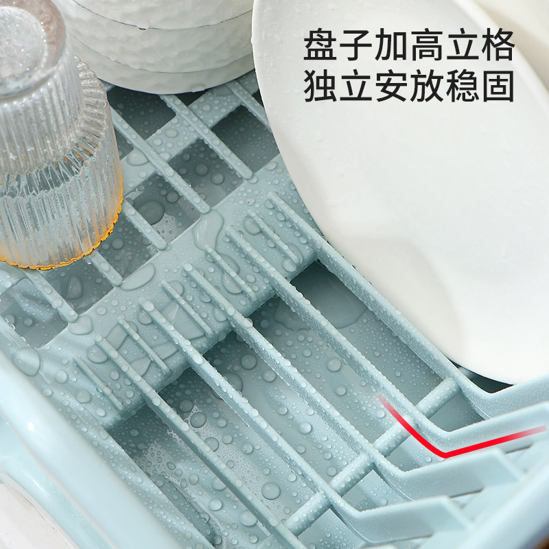 沥水碗盘架碗碟收纳架水槽置物架餐具家用厨房台面碗筷滤水收纳盒|undefined