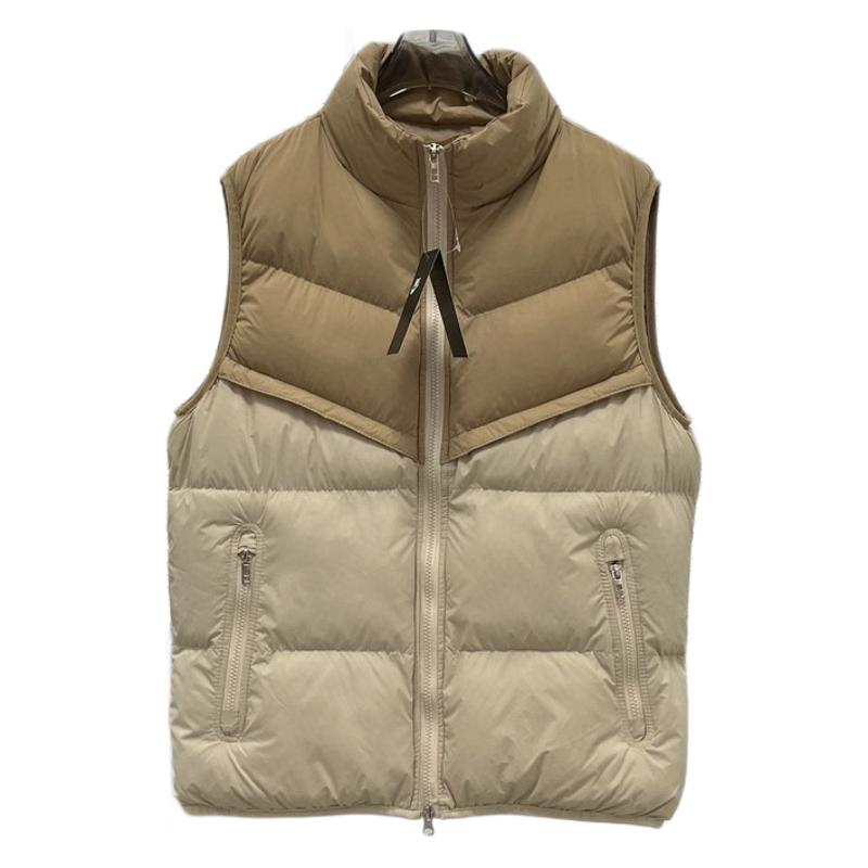 La principal promoción en stock es el nuevo chaleco de algodón con bloques de color de invierno, chaleco de algodón informal diario para hombres y mujeres, cálido 8184