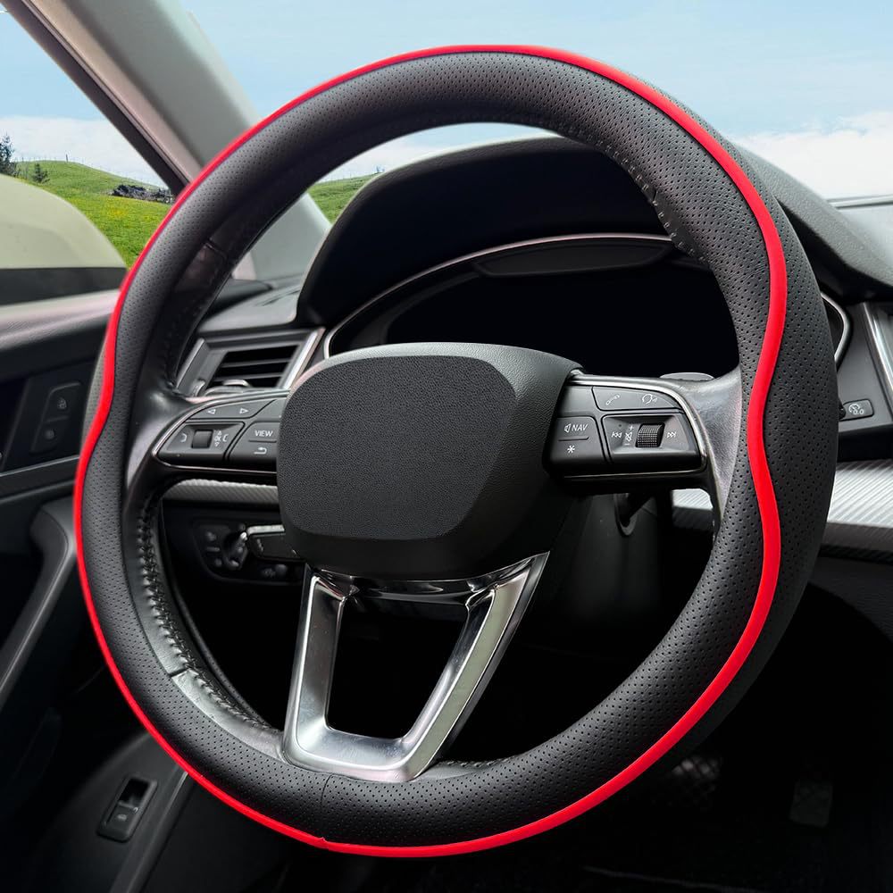 New Car Steering Wheel Cover, High-End Leather, Non-Slip, Universal for All Seasons, Versatile and Fashionable Handle Cover, Wholesale