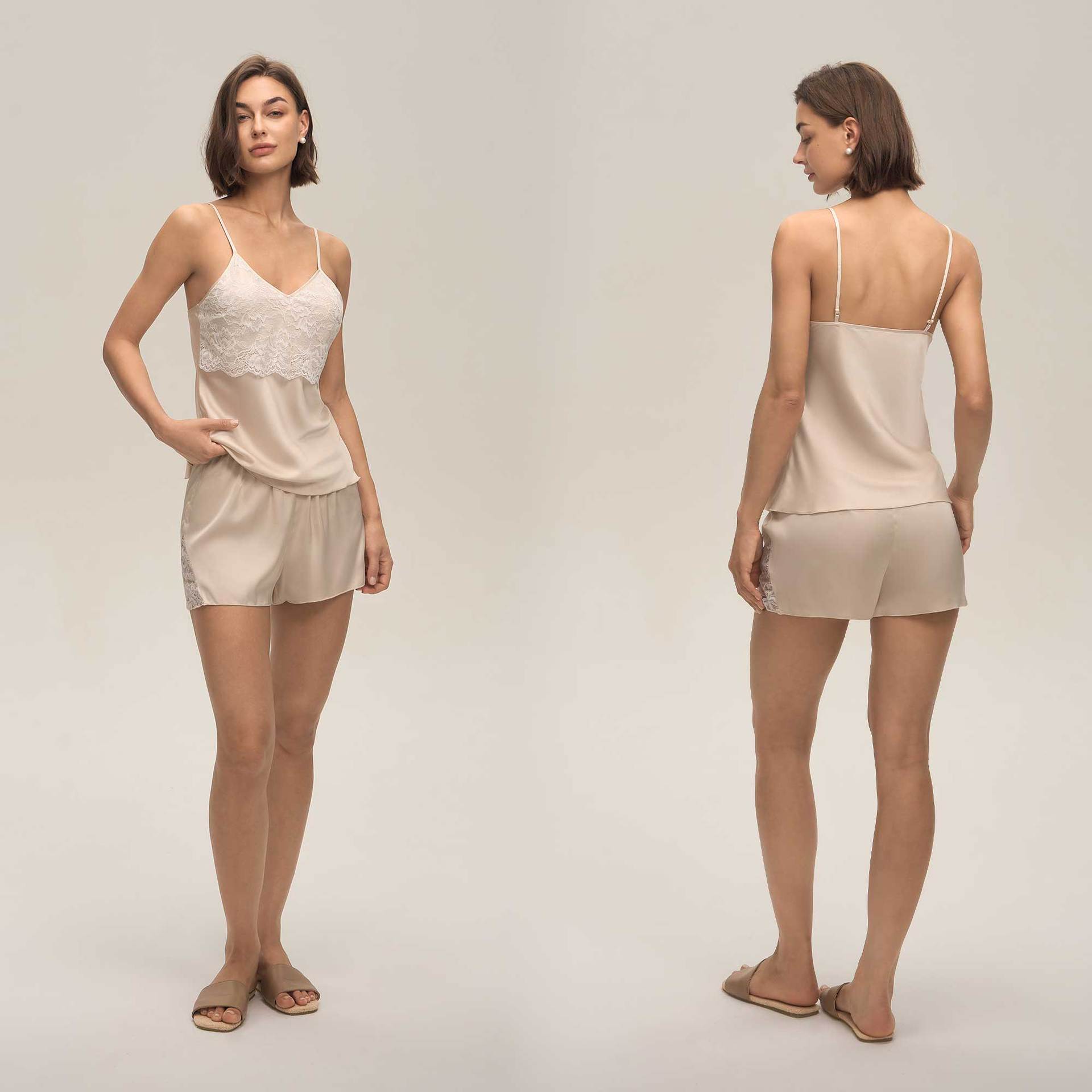 Nuevo Amazon Europa y Estados Unidos nuevos pantalones cortos de cordón de encaje transfronterizos DT3929 ropa casera para mujeres