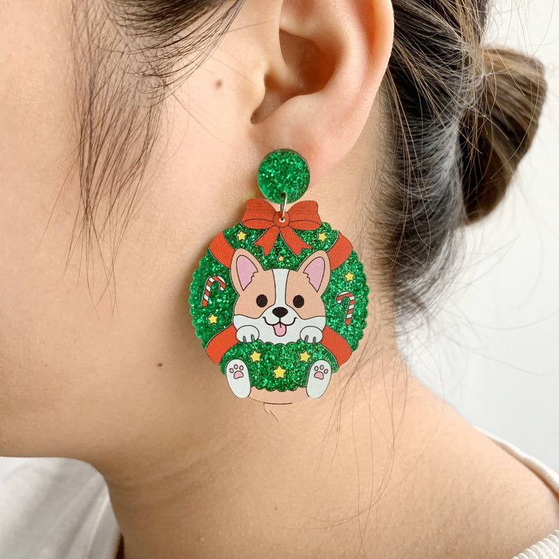 Fashion Animal Arylic Printing Women's Earrings 1 Pair display picture 3