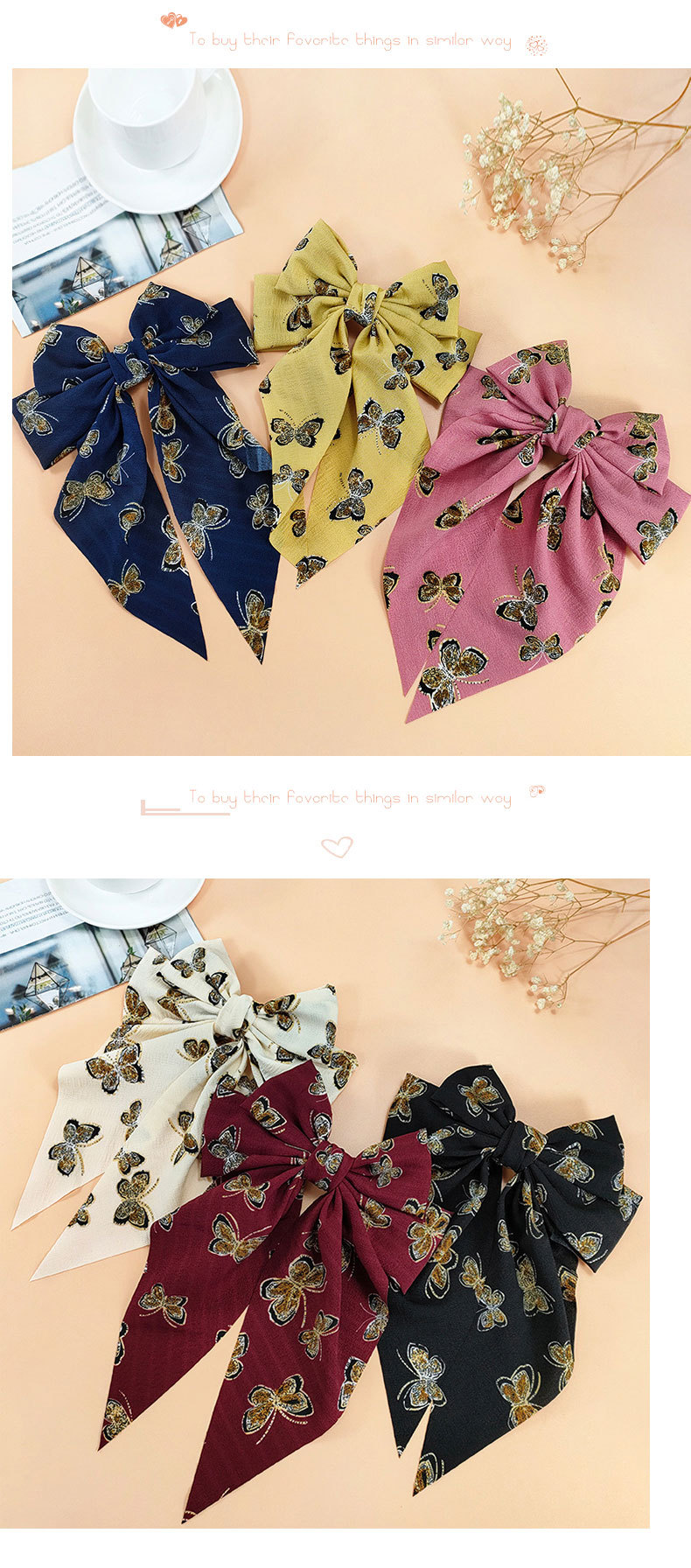 Korea Bow Fabric Chiffon Hairpin New Hairpin Wholesale display picture 5