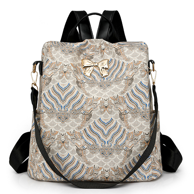 2024 nueva mochila antirrobo para mujer de moda estadounidense de gran capacidad, simple, nicho, mochila para mujer