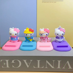 卡通三丽鸥KT猫创意桌面手机支架可爱Hellokitty公仔摆件小礼品