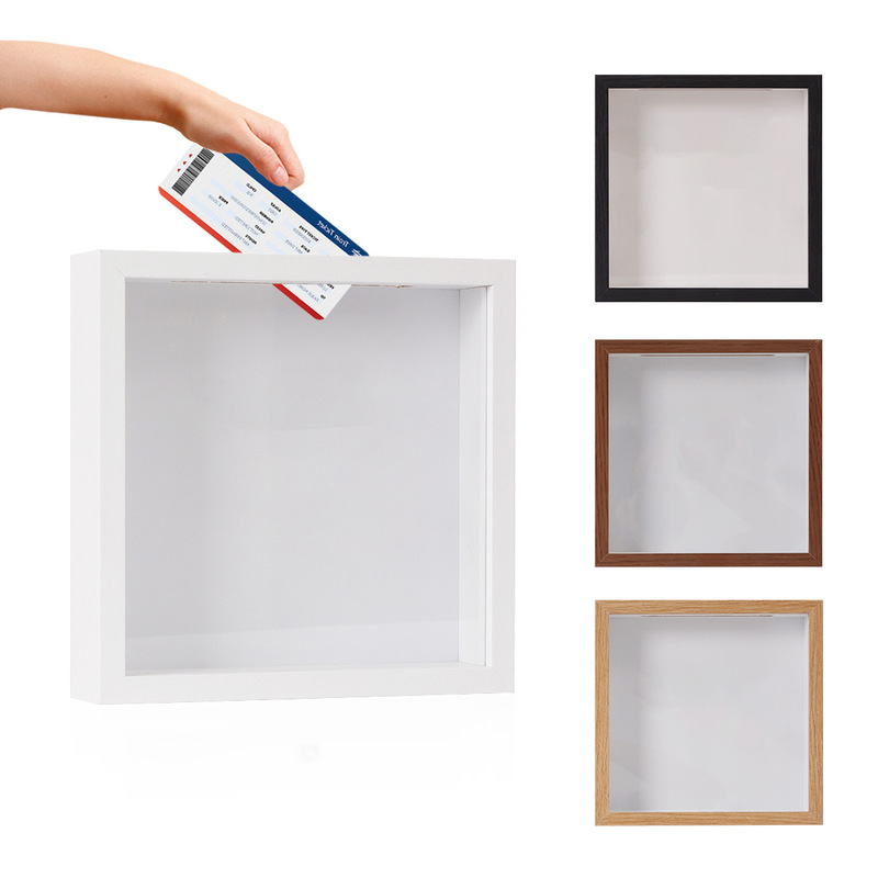 Cross-border Hot Selling Hollow 3cm Display Photo Frame Piggy Bank Air Ticket Travel Ticket Concert Ticket Storage Photo Frame