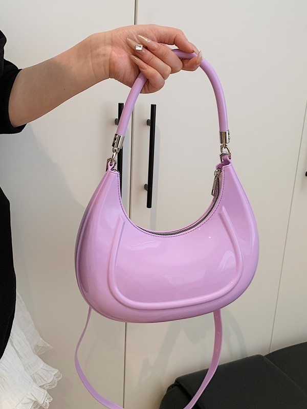Bolso de luna nueva portátil de alta calidad bolso de mujer 2025 transfronterizo sudeste asiático nuevo estilo color gelatina bolso de mensajero de lujo ligero