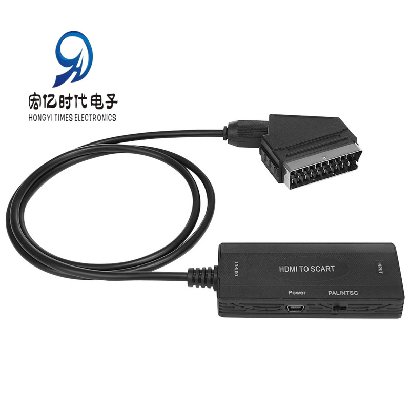 New hdmi to scart converter 1080p HD video Adapter hdmi to scart broom head