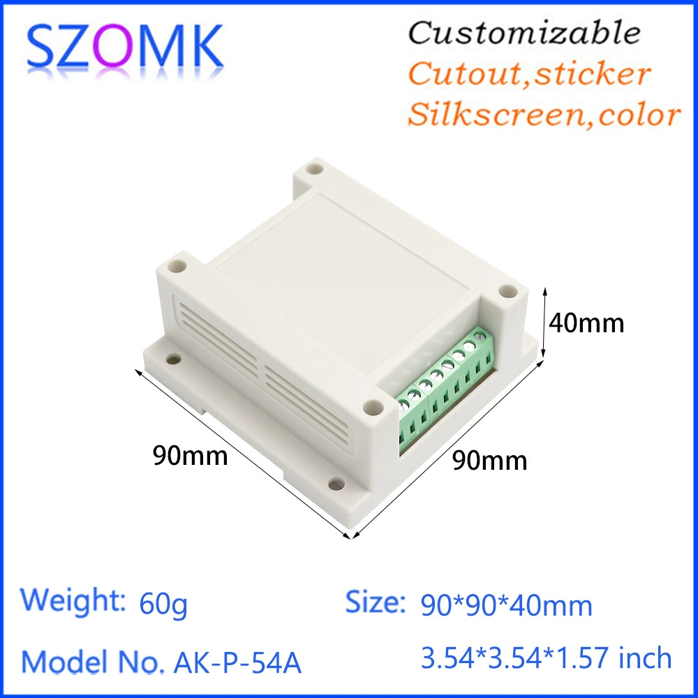 Ocom ABS Пластиковый PLC Промышленный блок управления 90*90*40 направляющий корпус прибора корпус управления коробка P54A