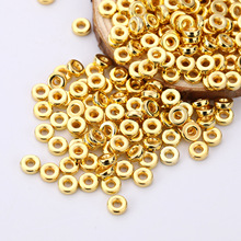 跨境电镀CCB隔片散珠圆形垫片 DIY饰品串珠手链项链耳饰金属珠子