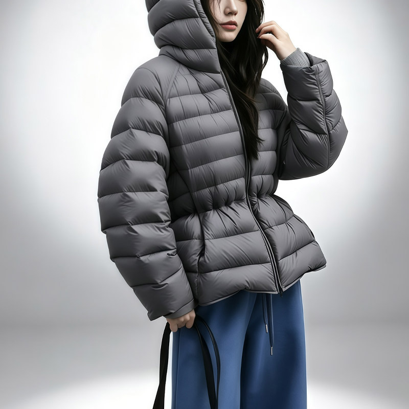 Women's Winter New Korean Style Down Jacket 90% Duck Down Waist-Cinching Belted Down Jacket Wholesale Pinghu Women's Winter New Korean Style Down Jacket 90% Duck Down Waist-Cinching Belted Down Jacket Wholesale Pinghu