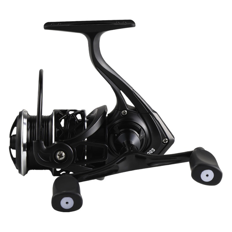 Golden Shark King Road rueda asiática doble balancín rueda giratoria micro Alambre de luz Taza de metal carrete de pesca