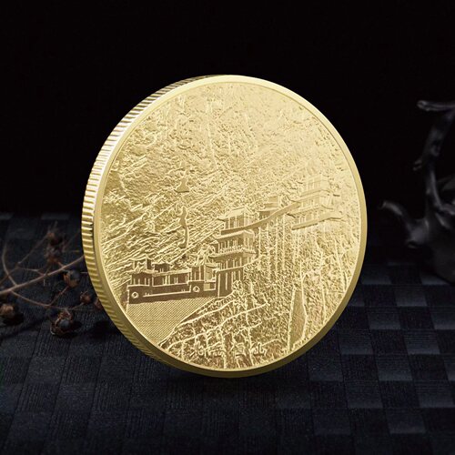 Beiyue Hengshan commemorative coin, Taihengshan tourist attraction commemorative medal, one of the Five Mountains, gift made by travel company