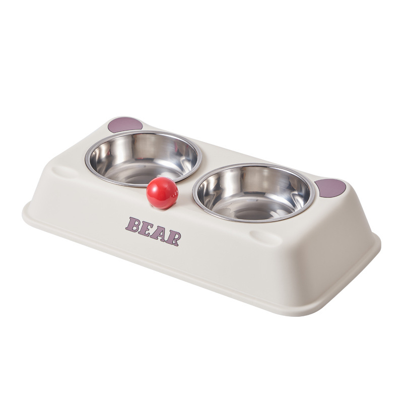 Miao y mascotas adorables pandas de alimentación de agua para gatos cuello antideslizante anti-derramamiento para perros cuello de alimentación para gatos