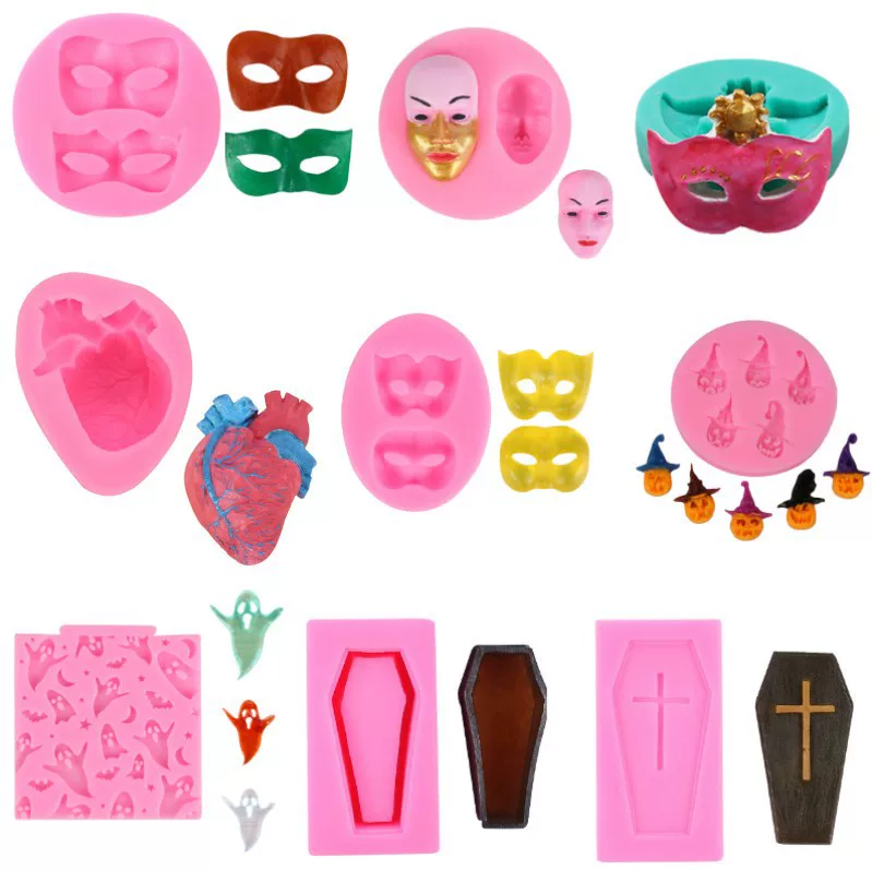 Mask, fondant, mold, halloween