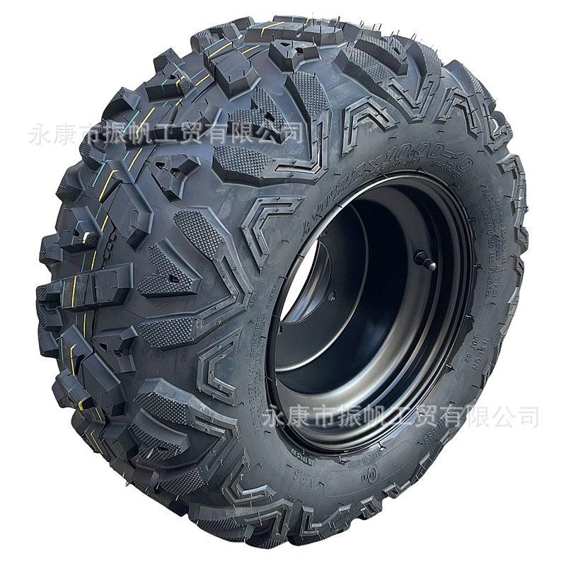 Atv Four-Wheel Beach Vehicle Accessories, Go-Kart Modification 22X 10-10inch Iron Wheel Hub A-Shaped 6-Layer Off-Road Tire