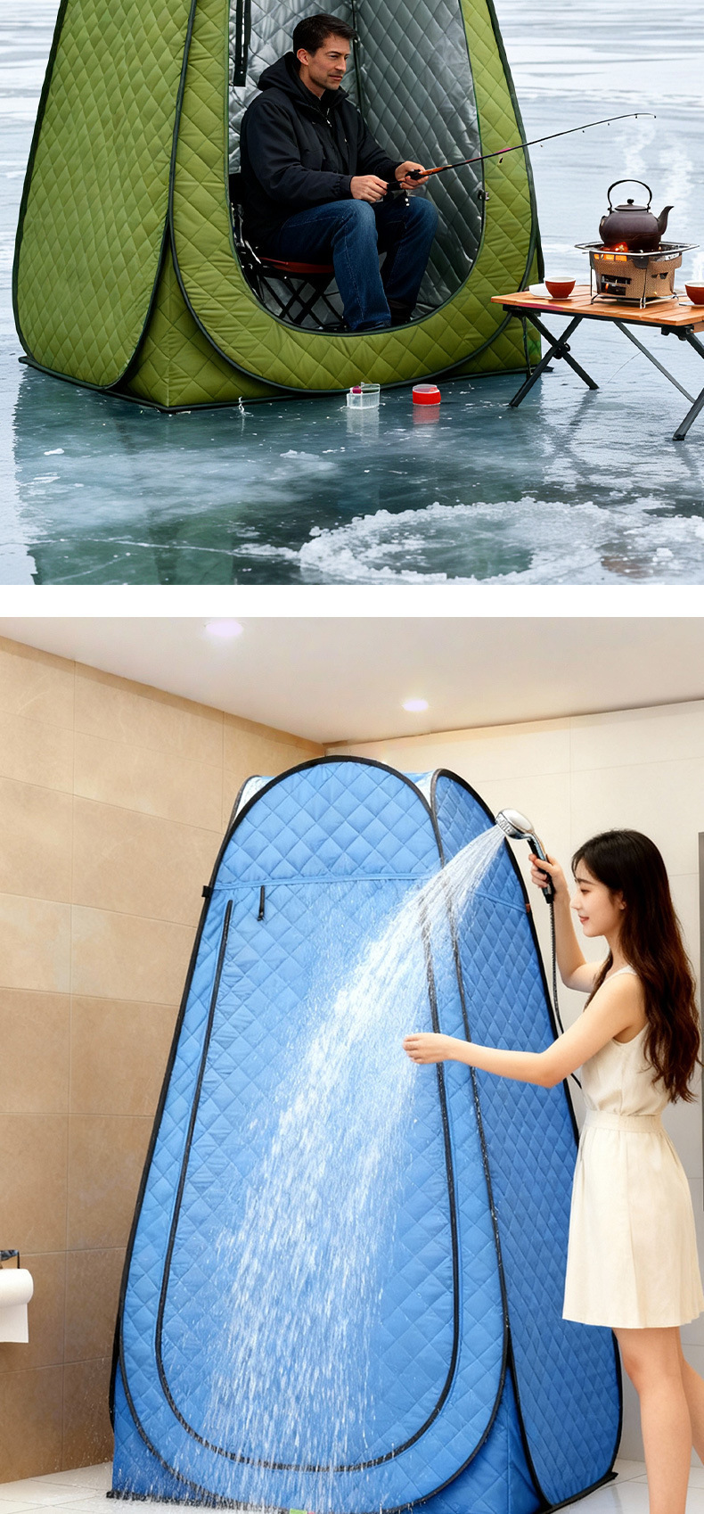 Cross-border bestseller: portable outdoor camping toilet, car-mounted folding toilet, emergency camping toilet for travel and self-driving trips