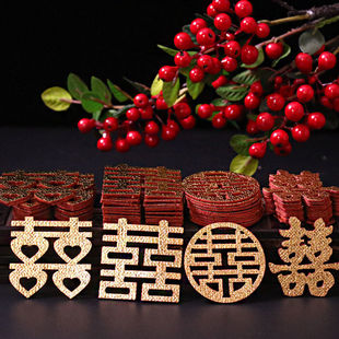 Wedding bed mini hand throw creative throwing fruit plate press bed non-woven small Xi character wedding wedding wedding room decoration