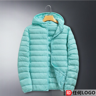 Winter lovers down jacket men's and women's short light hooded down jacket sports coat group factory direct wholesale