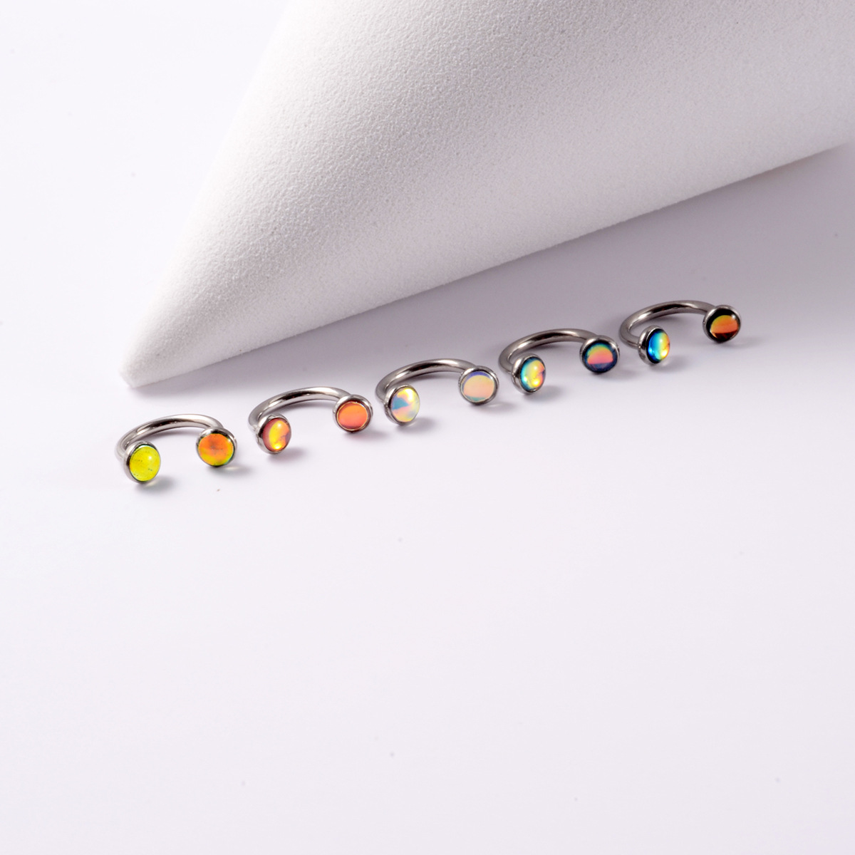 Fashion Geometric Stainless Steel Plating lip stud Ear Studs 1 Piece