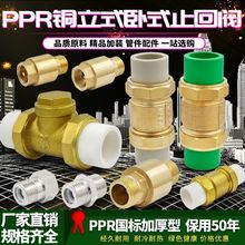 PPR止回阀黄铜卧式立式止回阀单向阀止逆阀水管管材管件配件倒流