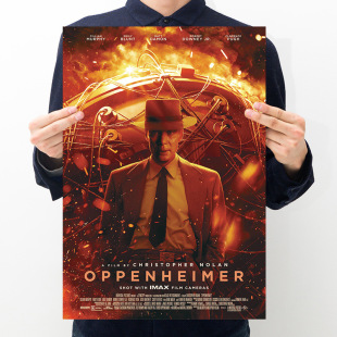 [D098] Oppenheimer poster Vintage Kraft paper poster Bar Cafe decorative painting