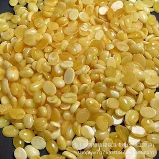 Factory wholesale natural beeswax ring surface Russian chicken oil yellow DIY arbitrary inlay accessories with beads