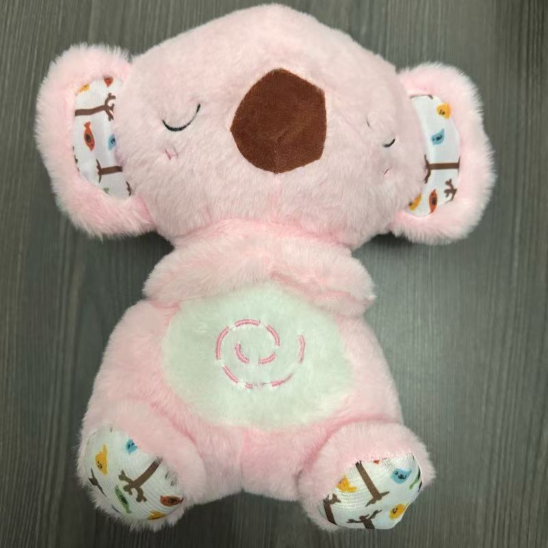 Respiración calmante Koala Bebé recién nacido Sonido y luz Muñeca calmante artefacto para dormir Educación temprana Máquina de cuentos Juguetes musicales