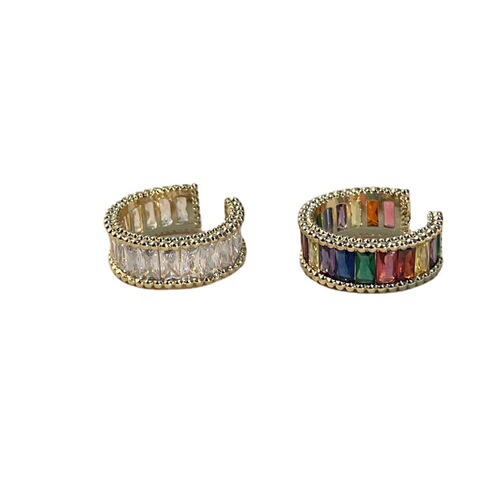 ins niche rainbow flash diamond ring female opening adjustable Korean internet celebrity temperament simple and versatile index finger ring