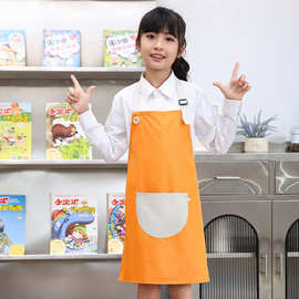 儿童围裙画画衣小孩画画衣服美术专用长袖防水罩衣定制印字女艺术