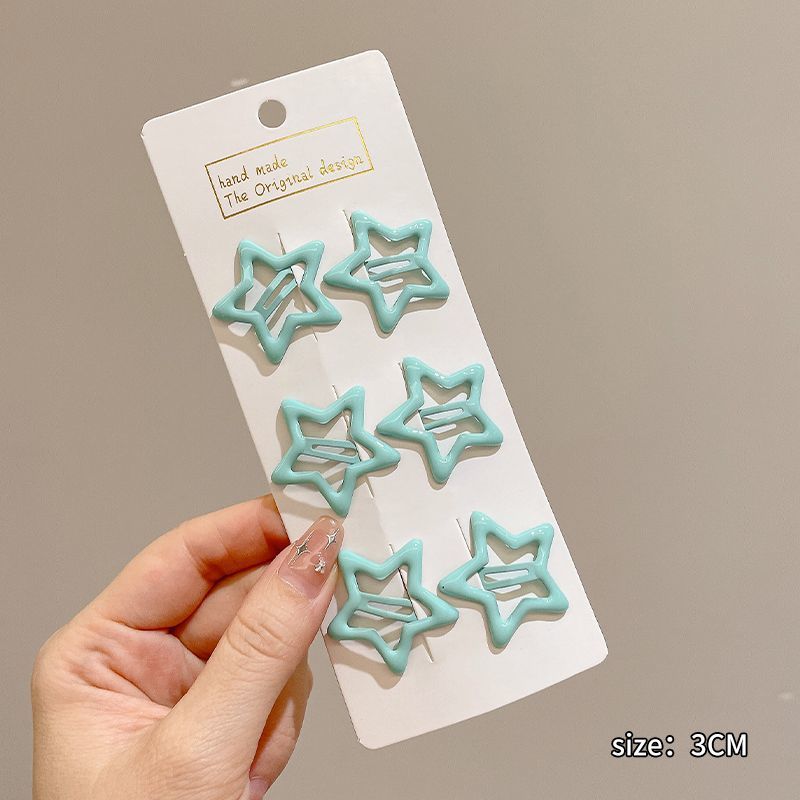 Pinza de pelo con flequillo de color dopamina, clip lateral, clip de pelo roto lateral, tocado de bebé para niños, clip de pico de pato, horquilla femenina