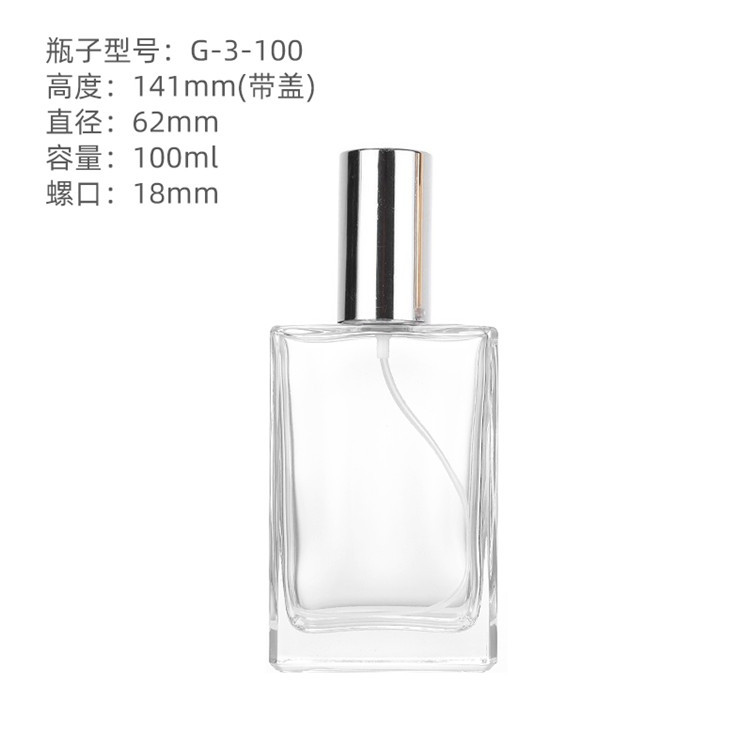 Envases de Perfume al por Mayor, Botellas de Vidrio de 30/50/100 ml, Transparentes, Hidratantes, con Pulverizador de Niebla Fina, Tapa de Rosca, Portátiles y Recargables