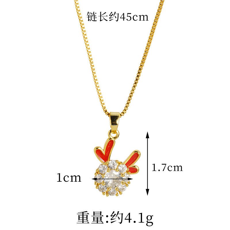 Nuevos productos lindos cuernos de reno imitación de diamantes de oro de arena vietnamita conjunto de collar de oro para mujeres ligero lujoso simple anillo versátil pendientes