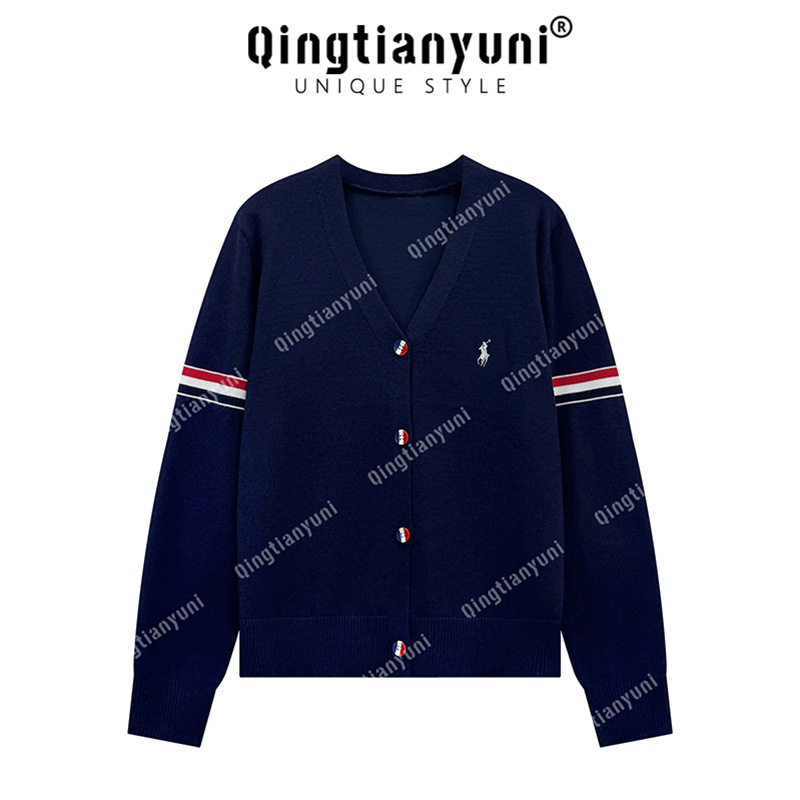 V Neck Embroidered Knitted Cardigan for Women Contrasting Color Autumn and Winter Long-Sleeved 2025 Korean Knitted Knitwear Jacket New Elegant Knitwear V Neck Embroidered Knitted Cardigan for Women Contrasting Color Autumn and Winter Long-Sleeved 2025 Korean Knitted Knitwear Jacket New Elegant Knitwear