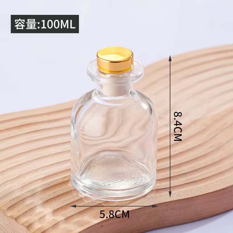 现货ins无火香薰瓶卡口香薰瓶透明大肚无火藤条扩香玻璃香薰瓶子|undefined