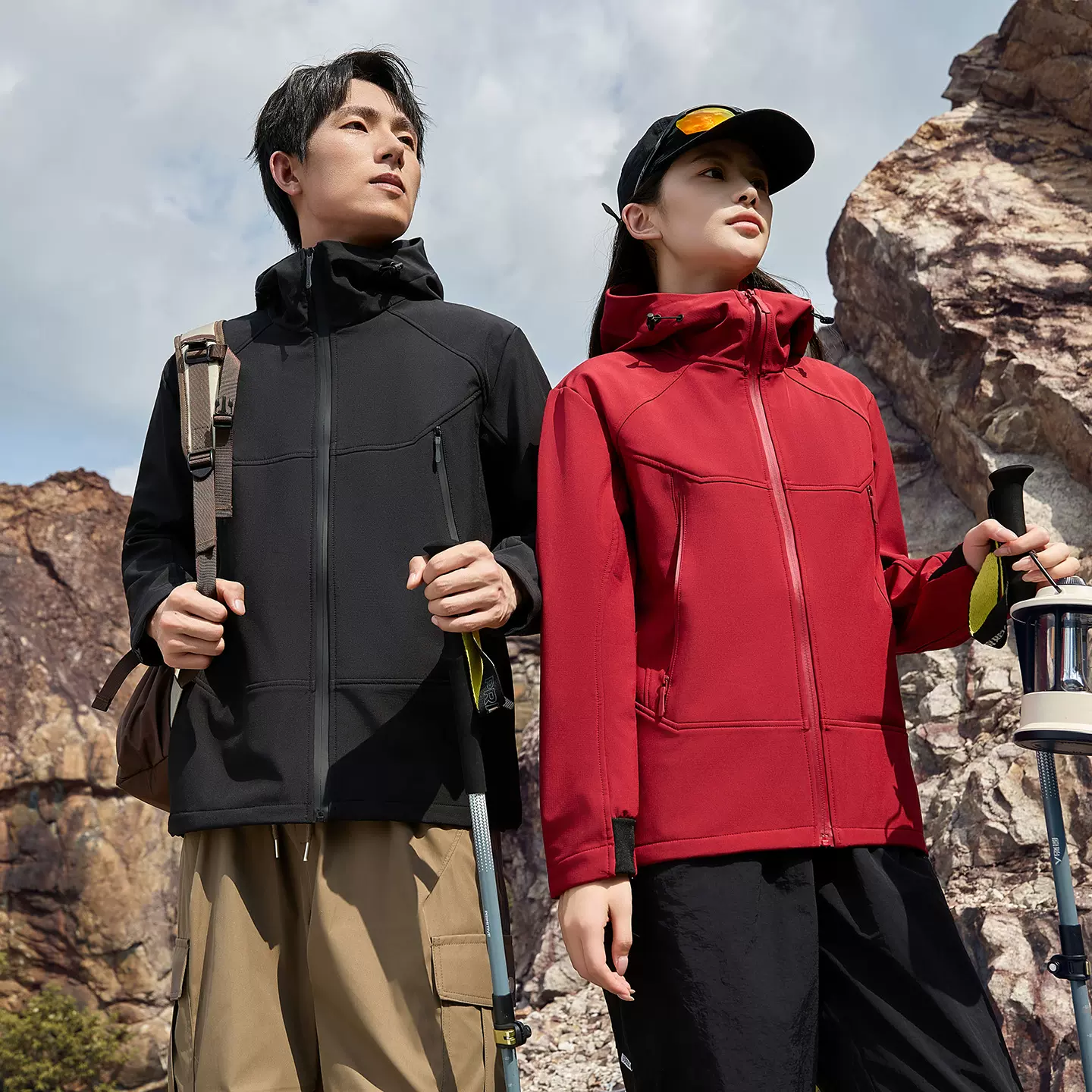 防水透气软壳冲锋衣定制工作服男装印字logo秋冬夹克加绒工装外套