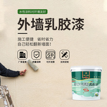 外墙漆自刷涂料油漆别墅室外墙面漆白彩色户外防水防晒外墙乳胶漆