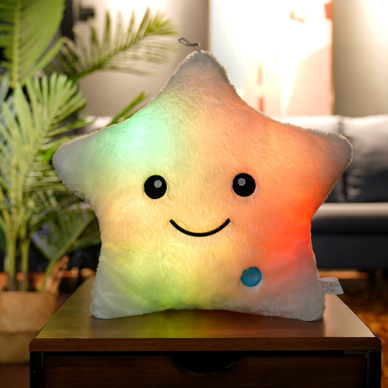 越境創意led発光七色五芒星抱き枕バレンタインデープレゼント女の子プレゼントクッション玩具卸売り|undefined