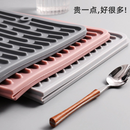 K9HX wholesale foldable silicone anti-scalding pad pot pads high temperature resistant dining table insulation pad kitchen countertop drain pad tea