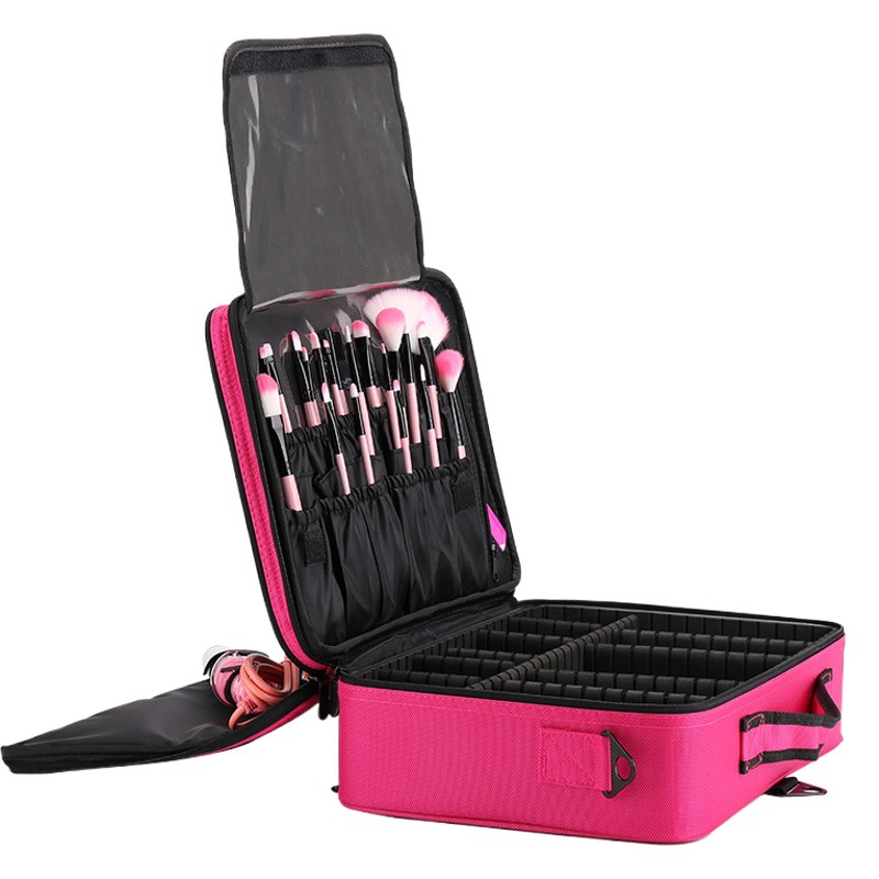 Partición de almacenamiento profesional bolsa de cosméticos de gran capacidad multifuncional estuche cosmético portátil tatuaje maquillaje Kit de almacenamiento coreano