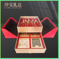 Changbai Mountain Ginseng Five-Item Gift Box: Deer Antler Slices, Deer Penis Slices, Ginseng Flower & Lingzhi Slices, Wild-Grown Ginseng – Wholesale New Year Gift Options