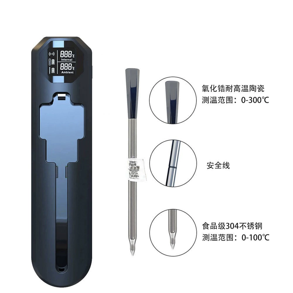 Пищевой термометр Электронный кухонный термометр барбекю водонепроницаемый из нержавеющей стали духовки термометр