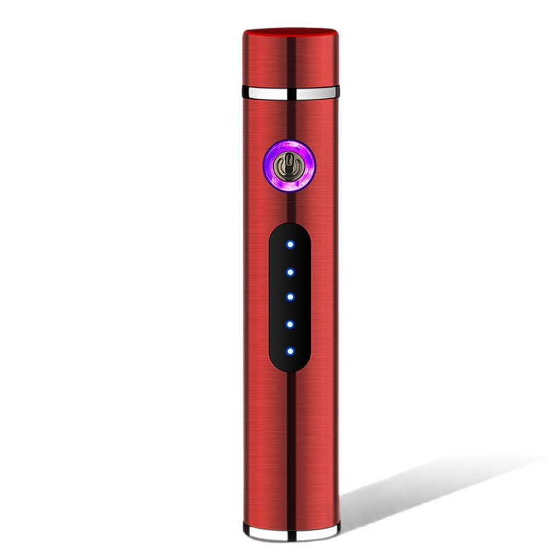 Nuevo encendedor de doble arco mini de tira larga, encendedor de cigarrillos LED recargable a prueba de viento, encendedor creativo personalizado