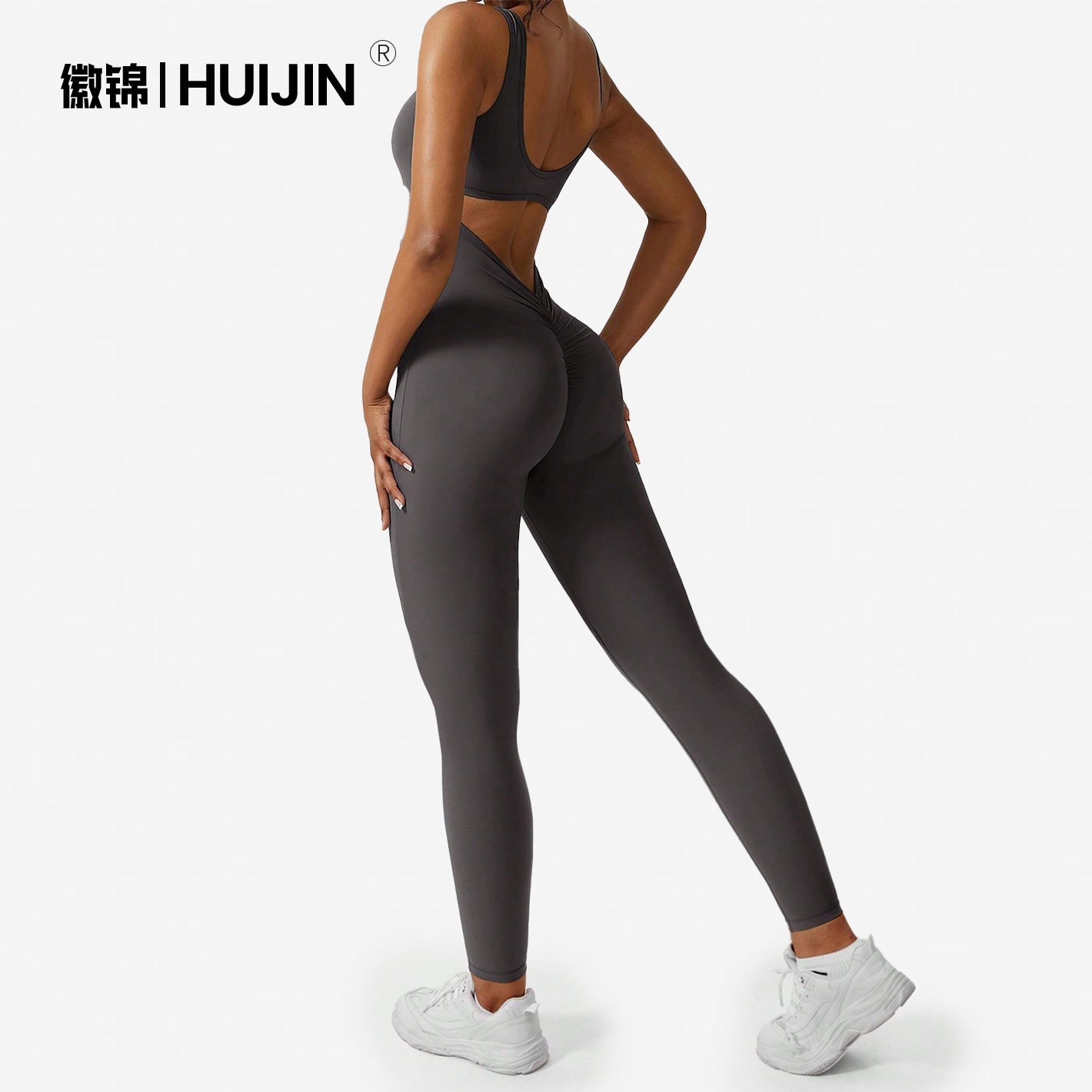 Cross-Border Popular Quick-Drying One-Piece Yoga Suit Backless Tight Yoga Jumpsuit Long Pants Women's Sports Fitness Jumpsuit