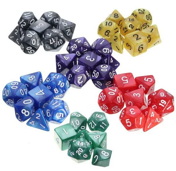 Seven-grain Pearl Pattern suit Multi-sided Sieve Digital Alien Color Foreign Trade Digital Multi-sided Color Running Dice