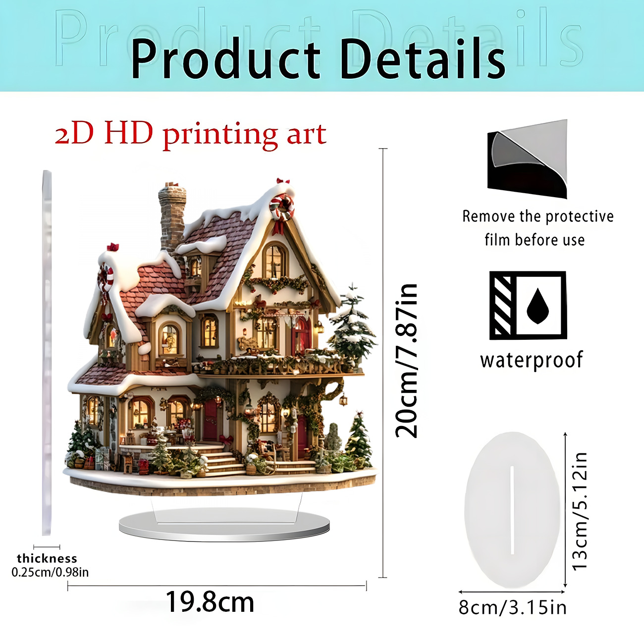 Nuevos productos transfronterizos Santa Claus y unicornio 2D acrílico decoraciones para el hogar decoraciones de escritorio de vacaciones