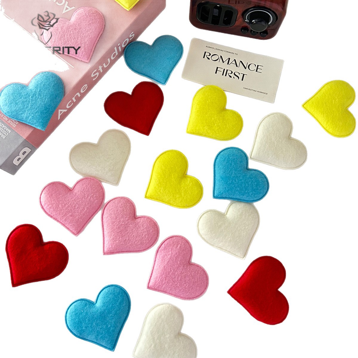 Siete colores cordier romántico ramo de flores macarón amor adornos con accesorios de color dopamina decoración florista