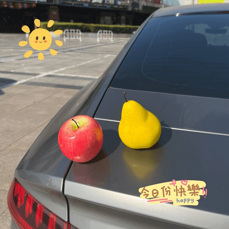 仿真苹果水果汽车摆件车载中控台平安摆件电动车内外圣诞节装饰品|undefined